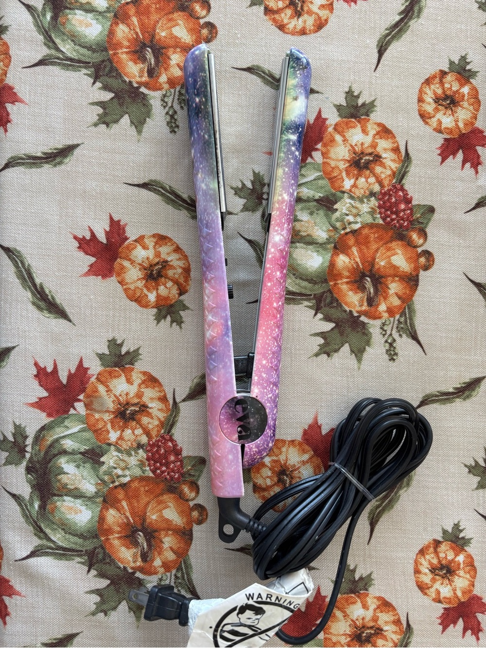 Eva NYC Healthy Heat Ceramic Styling Iron in the Galaxy 140*-450* Used - Working